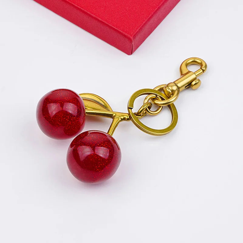 Charm Cereza de Cristal para Bolso – Personalizable