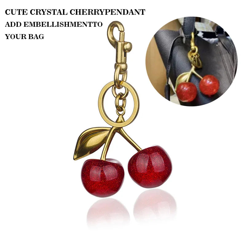 Charm Cereza de Cristal para Bolso – Personalizable
