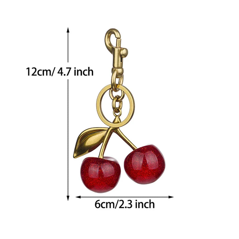 Charm Cereza de Cristal para Bolso – Personalizable
