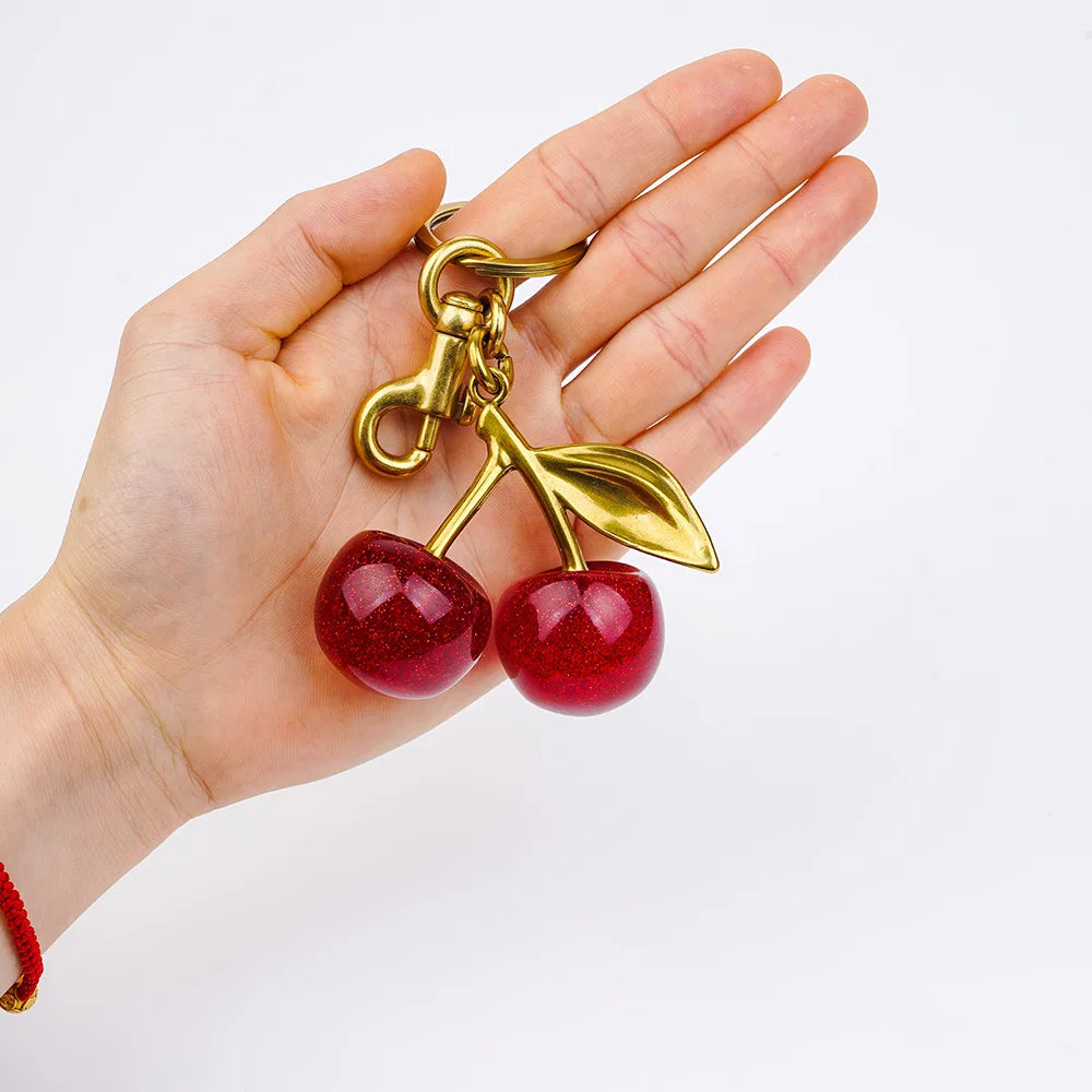 Charm Cereza de Cristal para Bolso – Personalizable